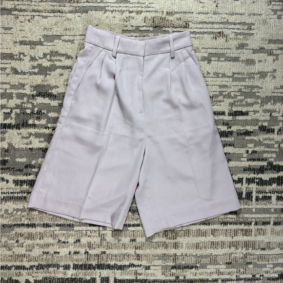 H&M Mauve Highrise Long Pleated Shorts Size 0 - Picture 6 of 11